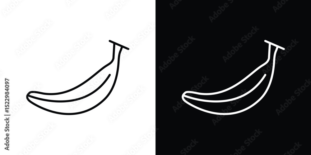 Poster banana icon graphic vector set for ui design