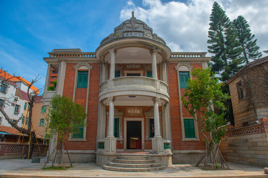Historic Western style mansion on Xucuocheng Street at Huaxiang Lane in historic Licheng District, Quanzhou city, Fujian, China. 