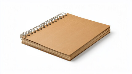 Sustainable stationery spiral notebook with recycled kraft paper cover