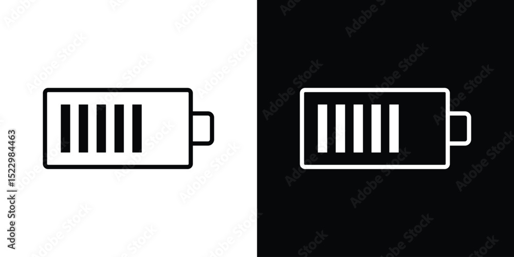 Poster battery icon graphic vector set for ui design