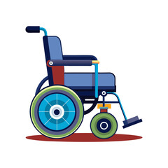 electric wheelchair vector art illustration