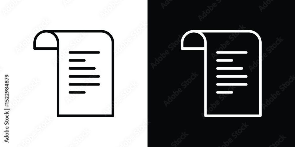 Poster bill icon graphic vector set for ui design