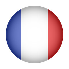Circular Icon Featuring Diverse European Country Flag France