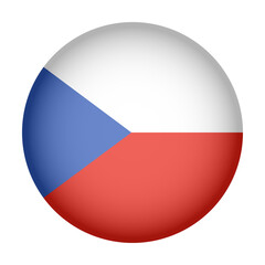 Circular Icon Featuring Diverse European Country Flag Czech Republic