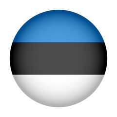 Circular Icon Featuring Diverse European Country Flag Estonia