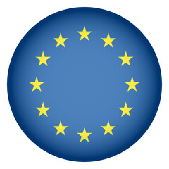 Circular Icon Featuring Diverse European Country Flag EU