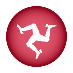 Circular Icon Featuring Diverse European Country Flag Isle of Man