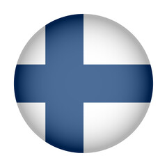 Circular Icon Featuring Diverse European Country Flag Finland
