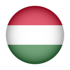 Circular Icon Featuring Diverse European Country Flag Hungary