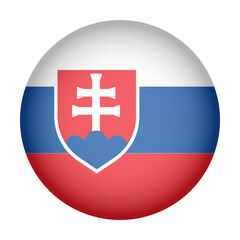 Circular Icon Featuring Diverse European Country Flag Slovakia