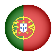 Circular Icon Featuring Diverse European Country Flag Portugal