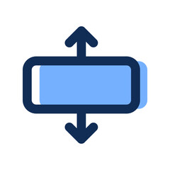 vertical expand ai filled line icon