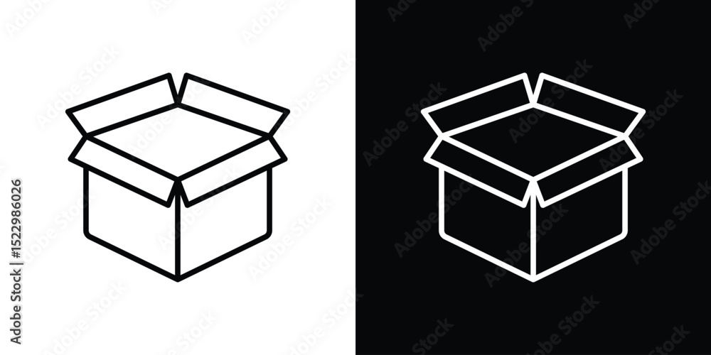 Poster box icon graphic vector set for ui design