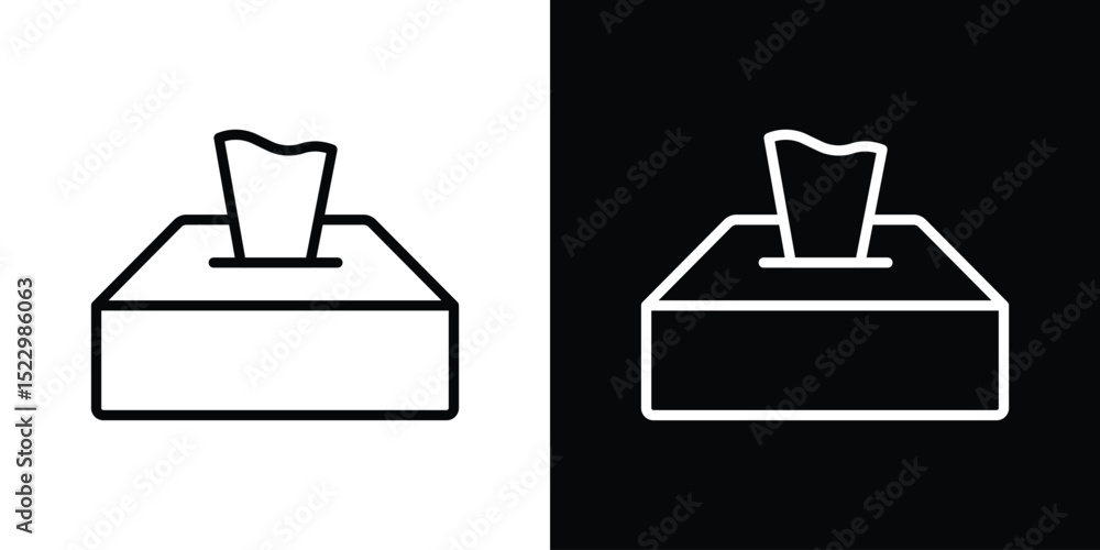 Poster box tissue icon graphic vector set for ui design