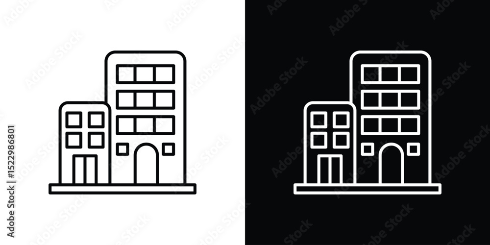 Poster build icon graphic vector set for ui design