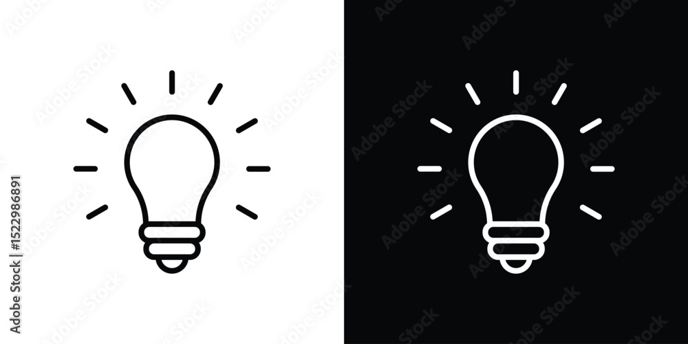 Aufkleber bulb icon graphic vector set for ui design