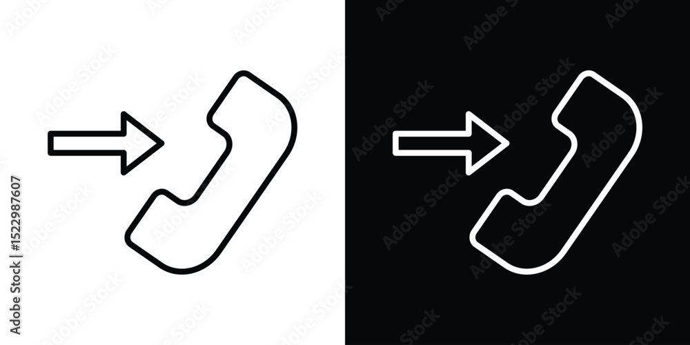 Poster call outgoing icon graphic vector set for ui design