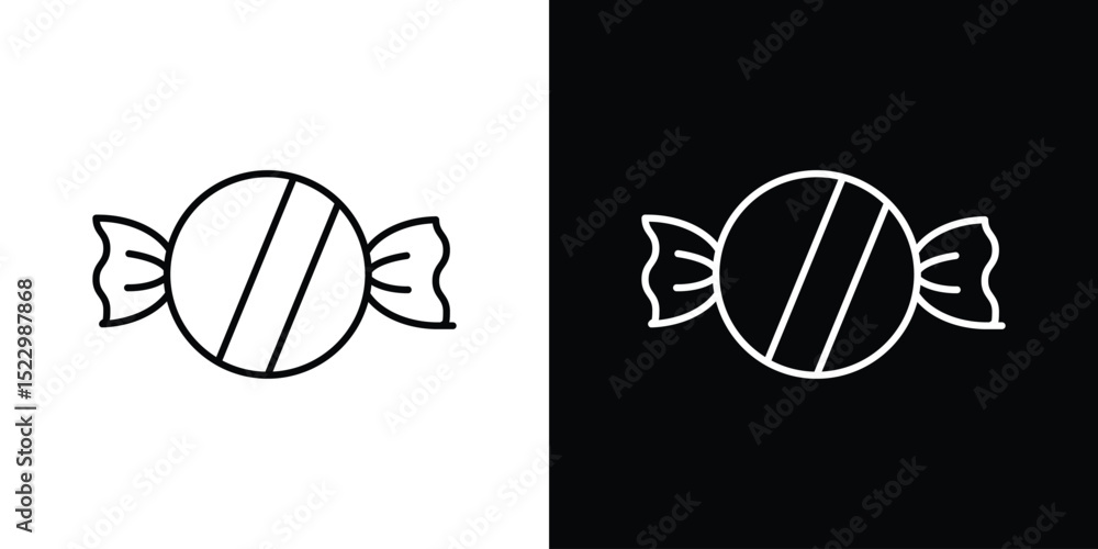 Poster candy icon graphic vector set for ui design