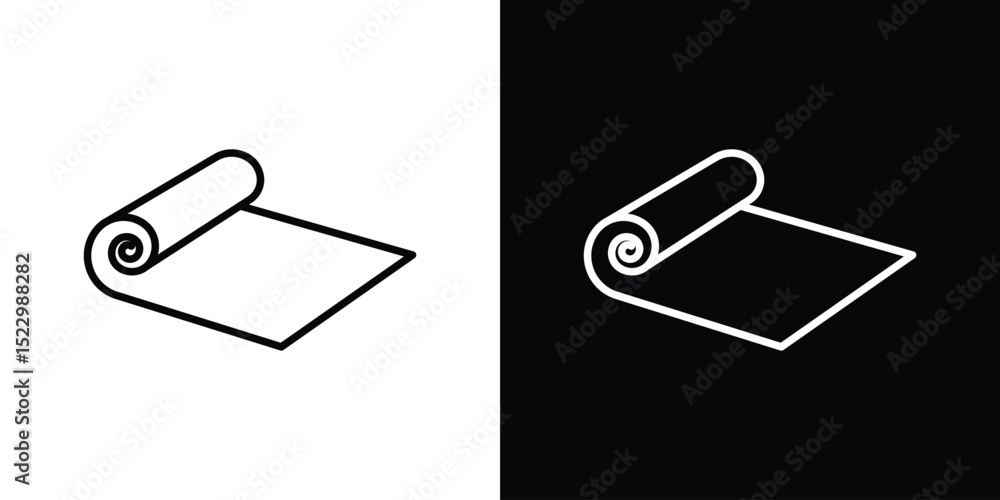 Poster carpet roll icon graphic vector set for ui design
