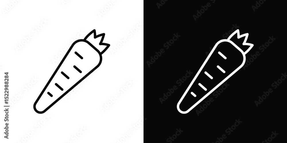 Poster carrot icon graphic vector set for ui design