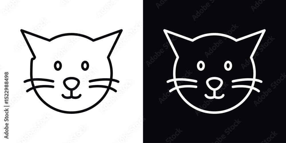 Poster cat icon graphic vector set for ui design