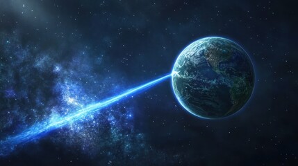 Obraz premium Earth in a cosmic ray