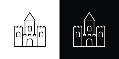Castle icon Graphic vector set for ui design