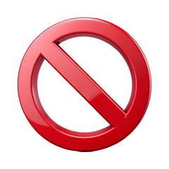 3d render of a forbidden sign not allowed