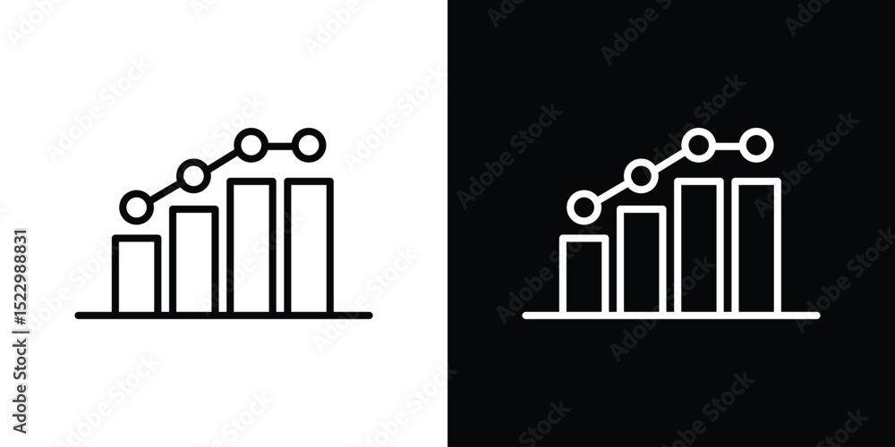 Aufkleber chart icon graphic vector set for ui design