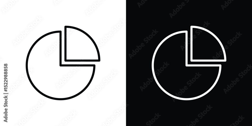 Poster chart pie icon graphic vector set for ui design