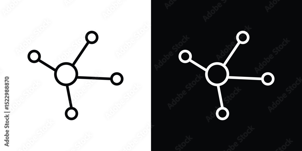 Poster chart network icon graphic vector set for ui design
