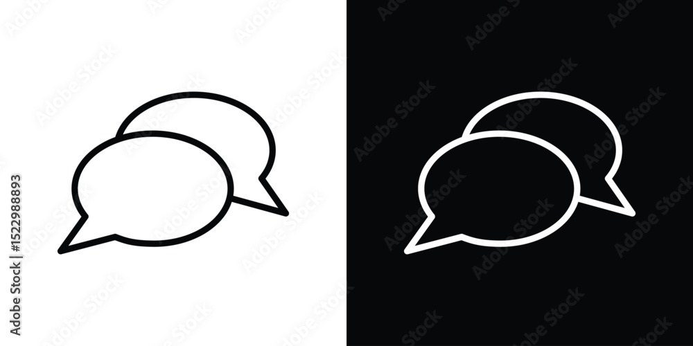 Aufkleber chat bubble icon graphic vector set for ui design