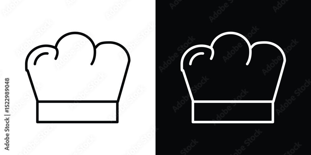 Poster chef hat icon graphic vector set for ui design