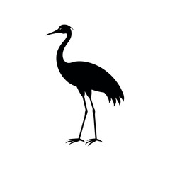 flamingo crane silhouette bird animal wildli.