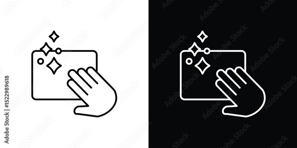 Poster clean icon graphic vector set for ui design
