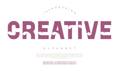 Modern abstract digital alphabet font. Minimal technology typography, Creative urban sport fashion futuristic font and with numbers. vector illustration