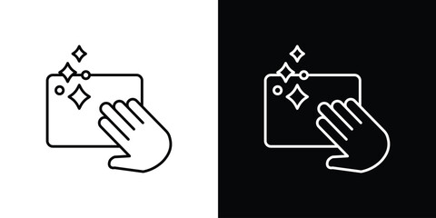 Clean icon Graphic vector set for ui design