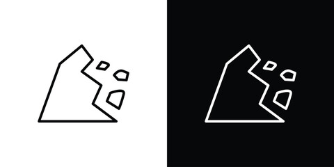 Cliff icon Graphic vector set for ui design