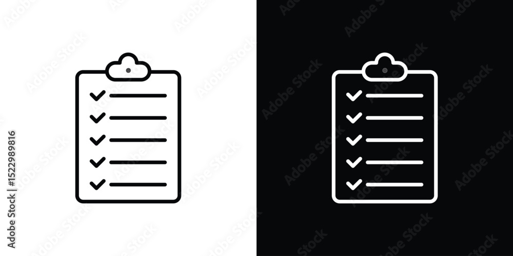 Poster clipboard icon graphic vector set for ui design