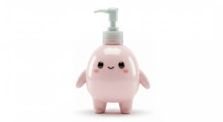 Cute pink cartoon bottle dispenser