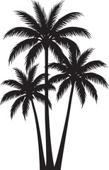 Coconut Tree silhouette Vector | Minimalist & Trendy, Coconut Tree Silhouette Design | Unique & Stylish Coconut Tree Artwork for Vector design