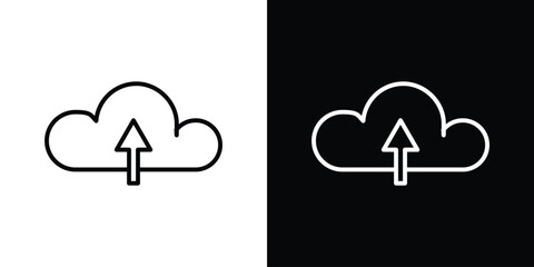 Cloud upload icon Graphic vector set for ui design