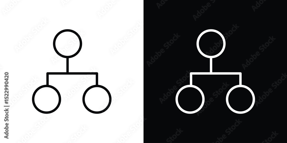 Poster code branch icon graphic vector set for ui design