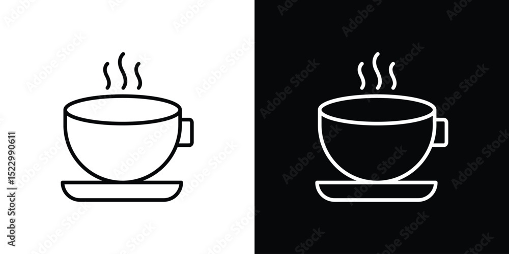 Poster coffee icon graphic vector set for ui design