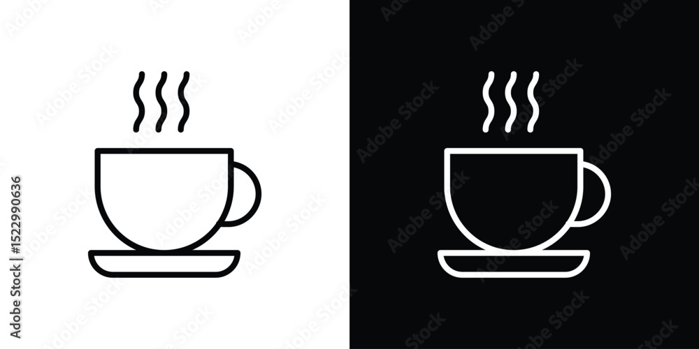 Poster coffee icon graphic vector set for ui design