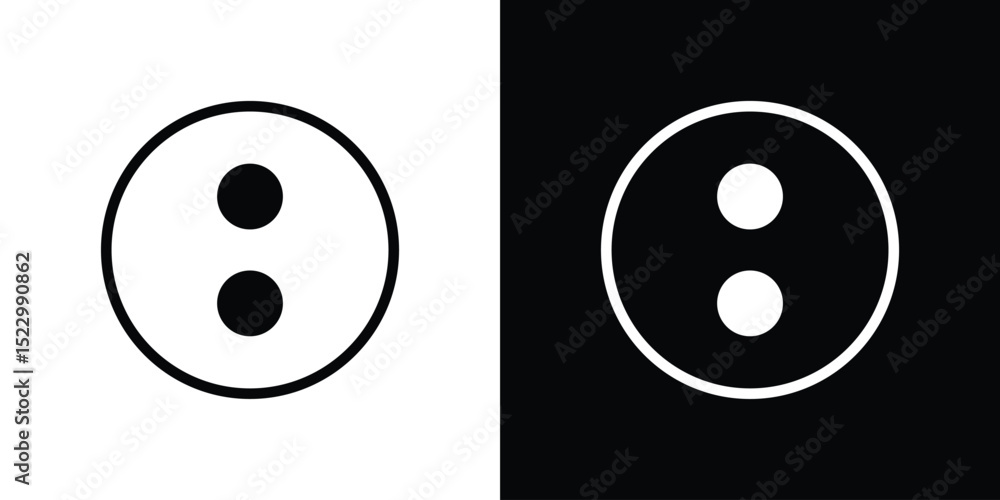 Poster colon signs graphic vector set for ui design