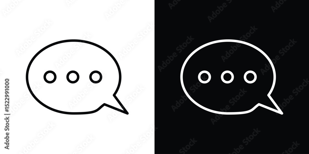 Poster comment icon graphic vector set for ui design
