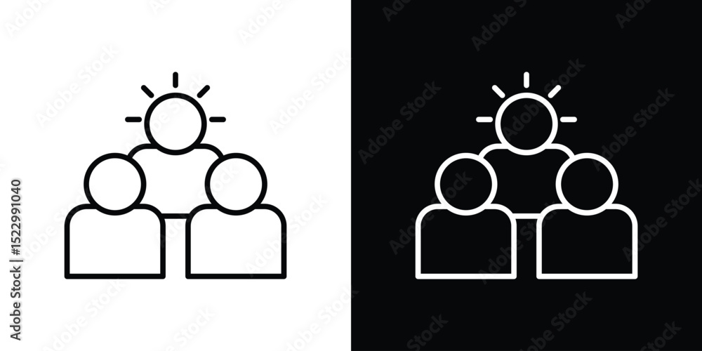 Poster community icon graphic vector set for ui design