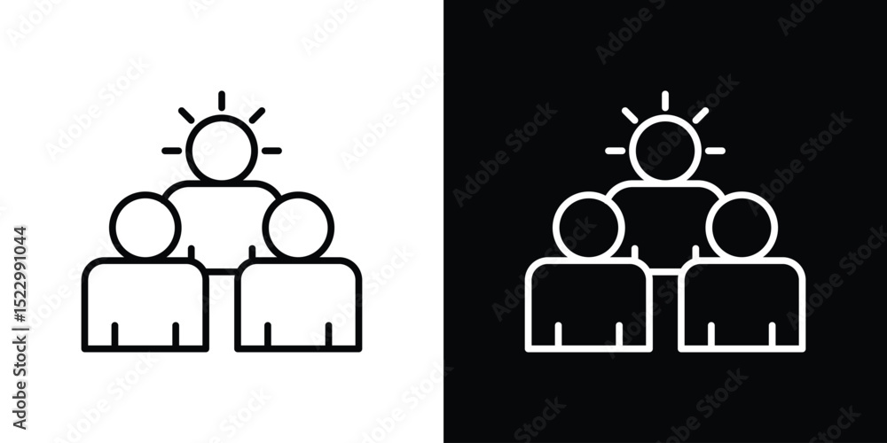 Poster community icon graphic vector set for ui design