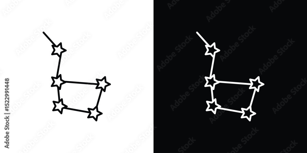 Poster constellation icon graphic vector set for ui design